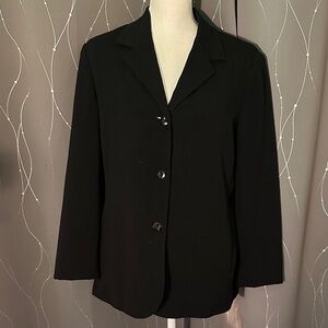 Sag Harbor Women’s 12 Classic Black Blazer with Pockets
